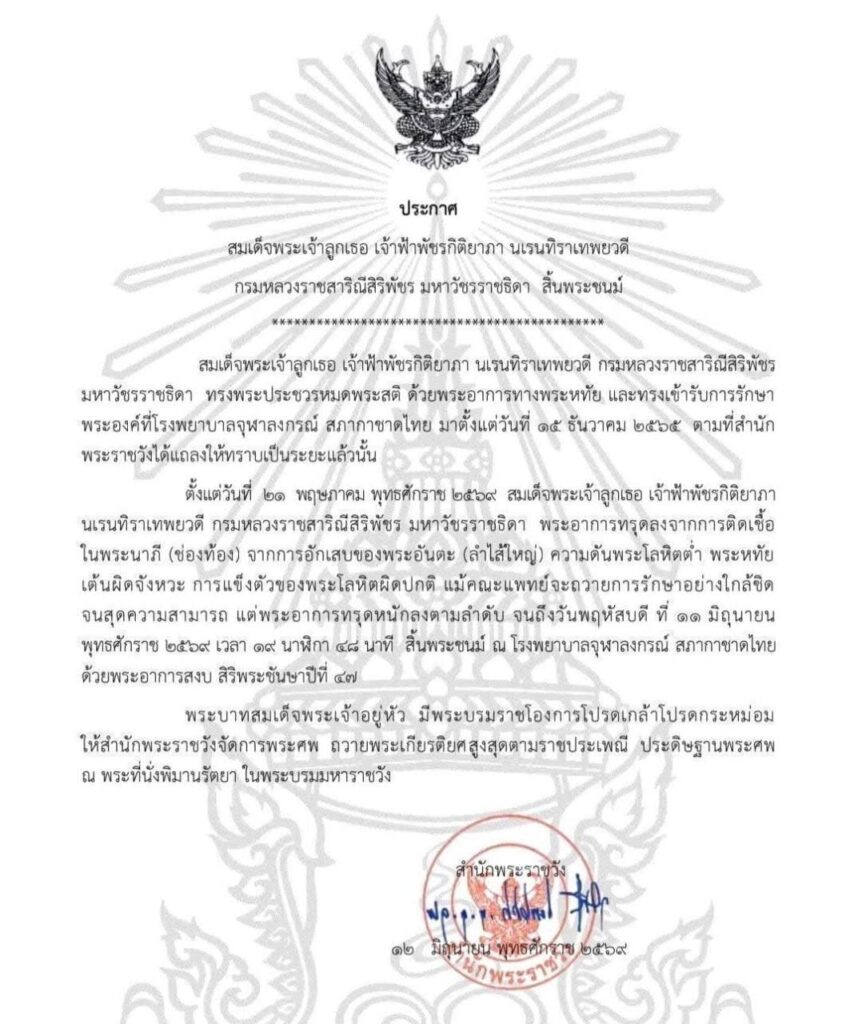เสด็จสู่สวรรคาลัย น้อมรำลึกในพระกรุณาธิคุณตราบนิจนิรันดร์